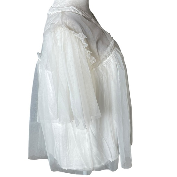 Sunday in Brooklyn Tulle Swing Blouse Anthropologie Button Down Size Large NWT - Picture 8 of 13